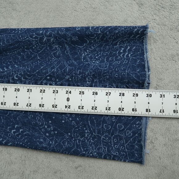 International Concepts Jeans Womens Size 8 Blue Mid-Rise Flare 30" Inseam Fringe - Picture 4 of 15